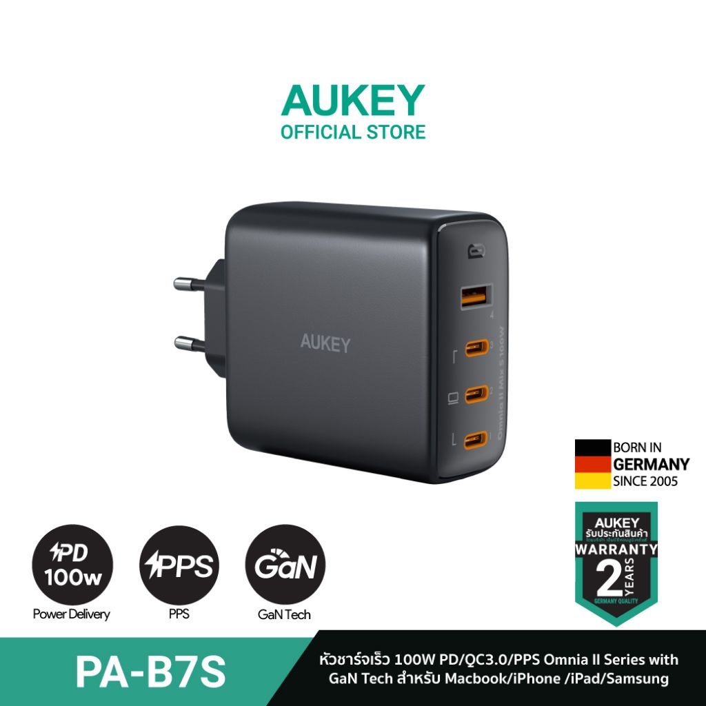 AUKEY PA-B7S หัวชาร์จเร็ว 100W Omnia II Ser...
