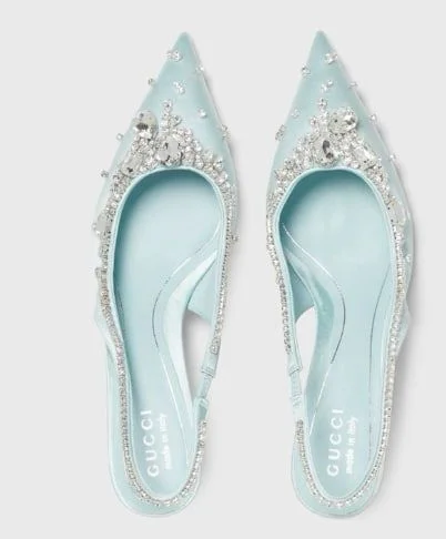 นี่คือรองเท้าส้นสูง Gucci Crystal-embel...