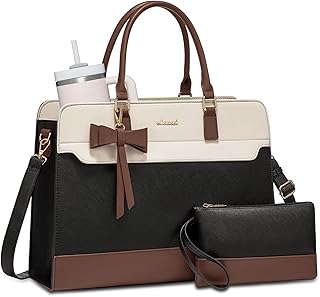 LOVEVOOK Laptop Tote Bag for Women,Leat...