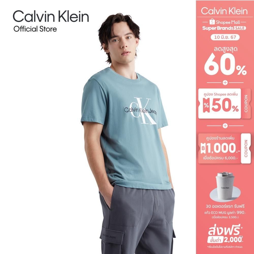 CALVIN KLEIN เสื้อยืดแขนสั้นผู้ชาย ทรง ...
